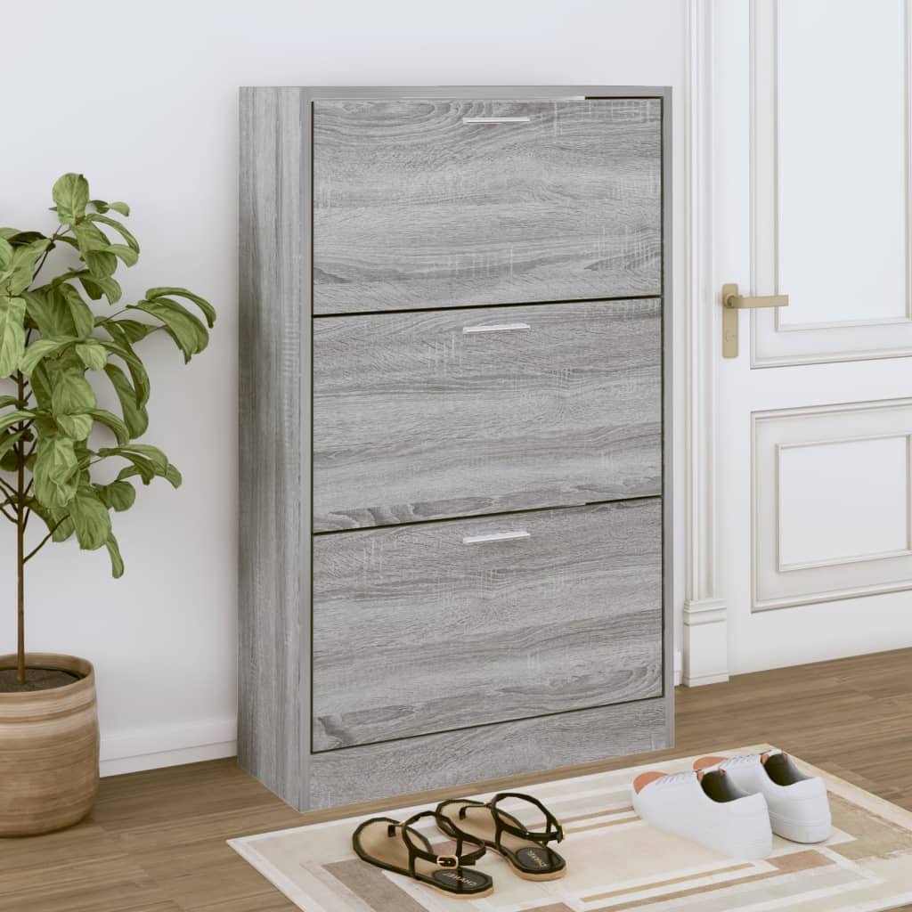 Shoe Cabinet 63X24X Engineered Wood