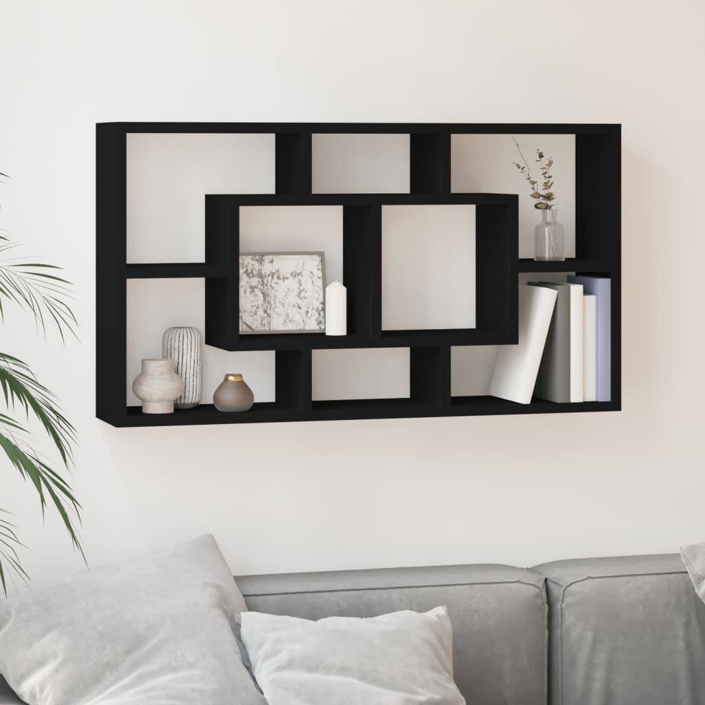 Floating Wall Display Shelf 8 Compartments