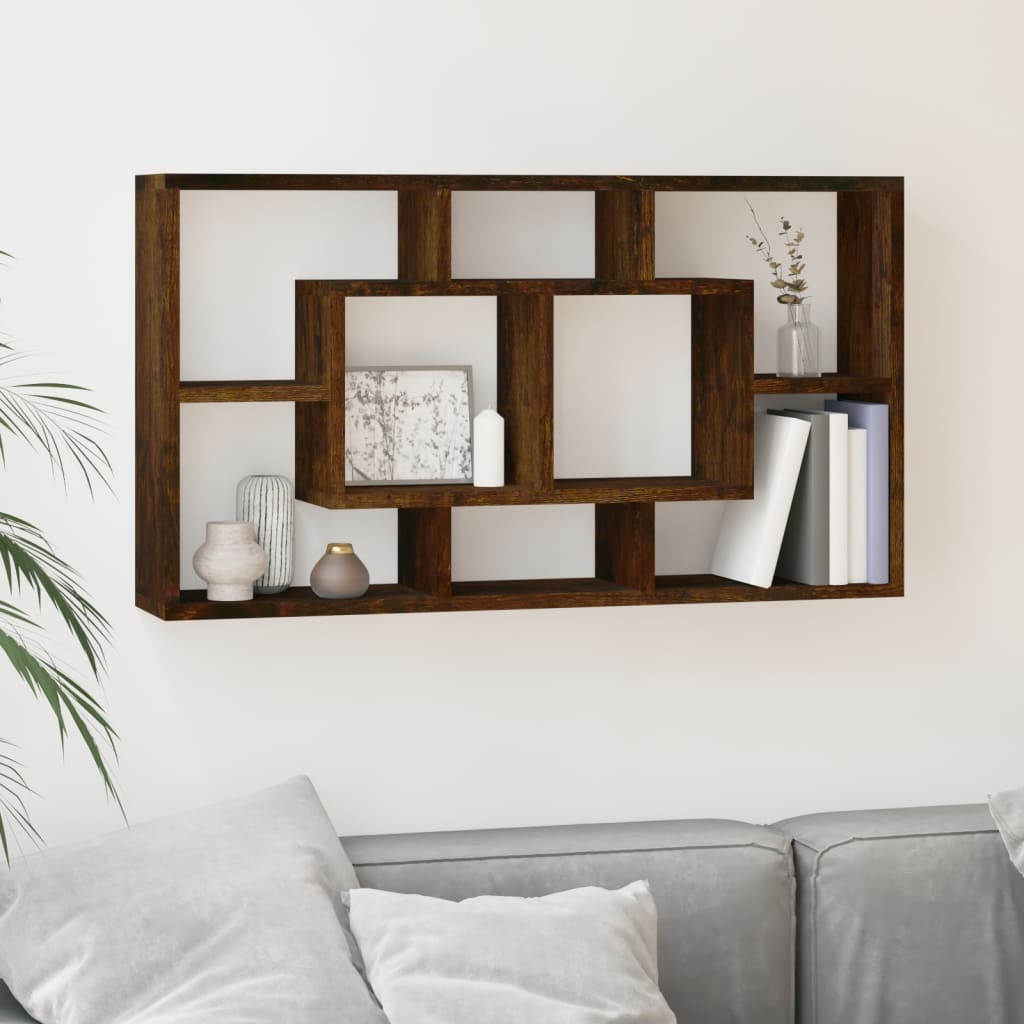 Floating Wall Display Shelf 8 Compartments