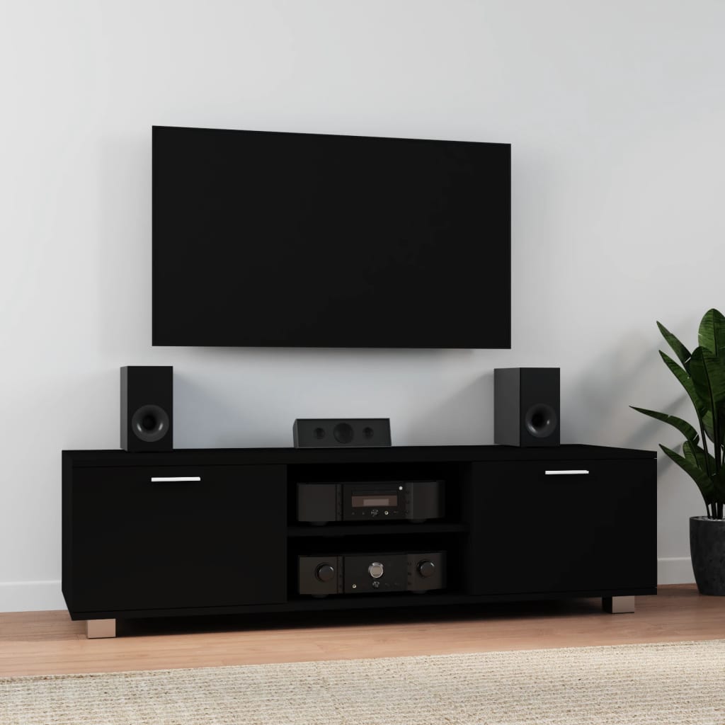 Tv Cabinet High-Gloss Black 120X40.5X35 Cm