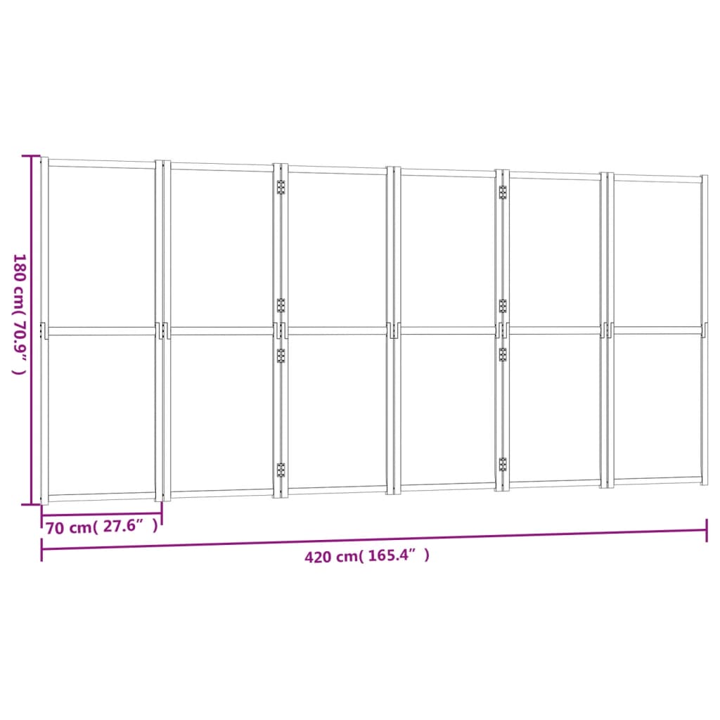 6-Panel Room Divider
