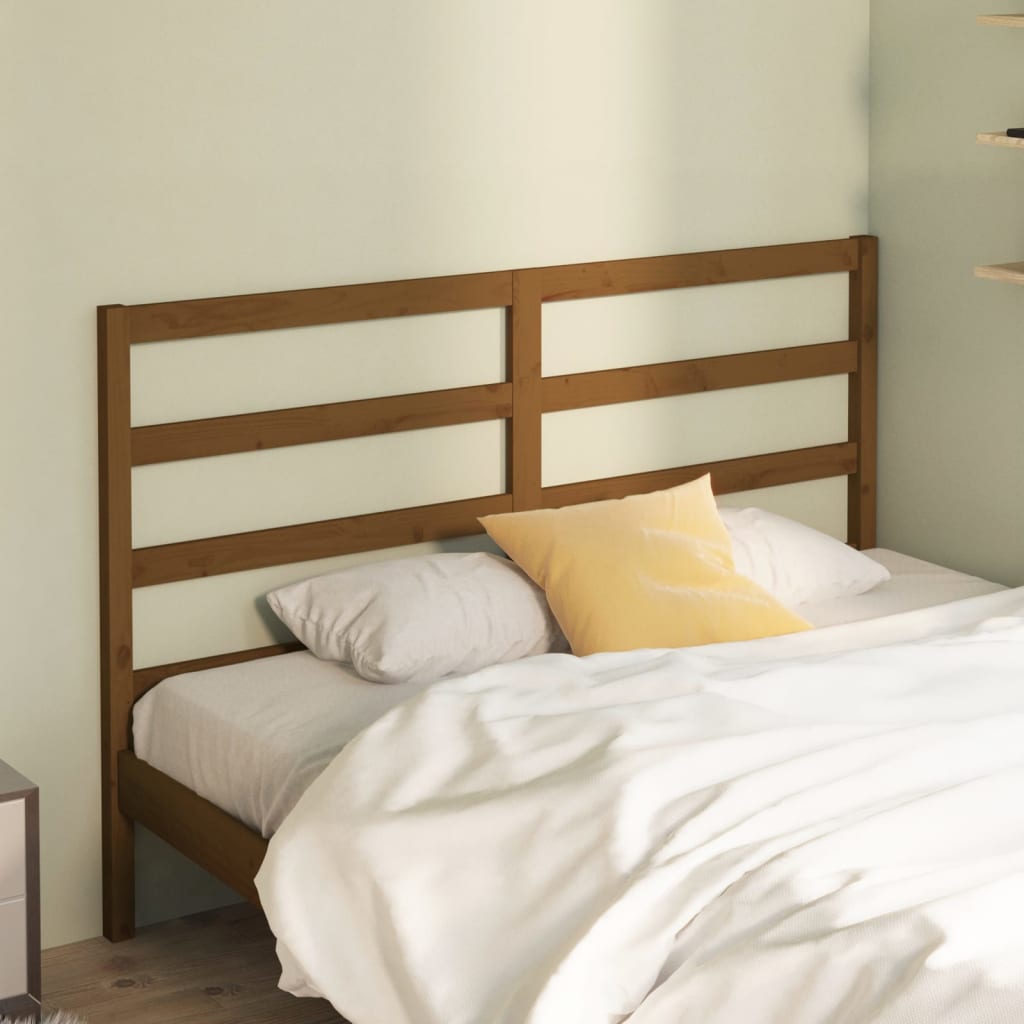 Bed Headboard 126X4X100 Cm Solid Wood Pine