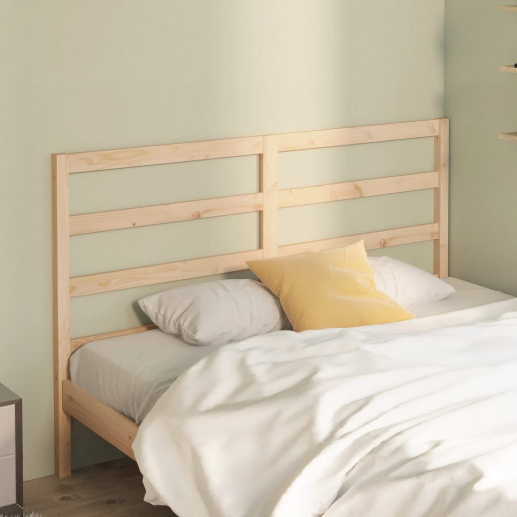 Bed Headboard 126X4X100 Cm Solid Wood Pine
