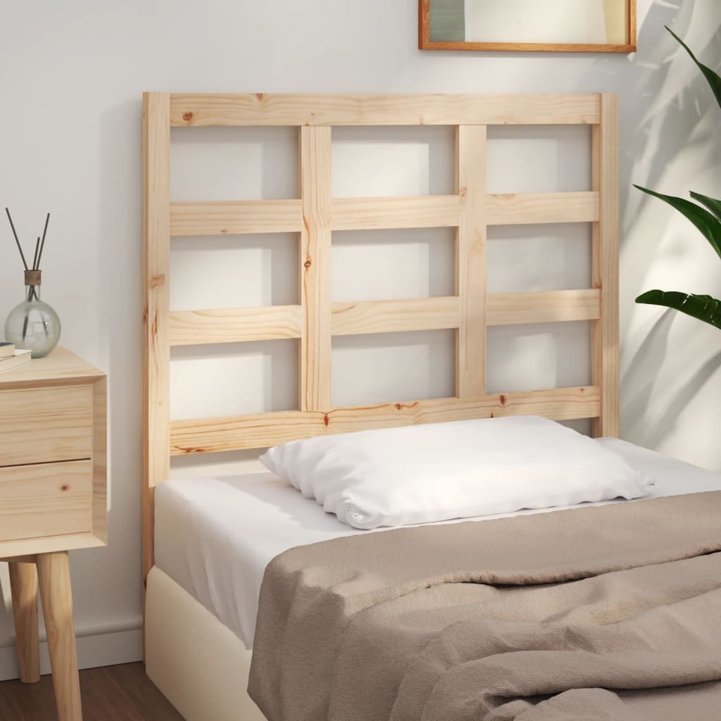 Bed Headboard 80.5X4X100 Cm Solid Wood Pine