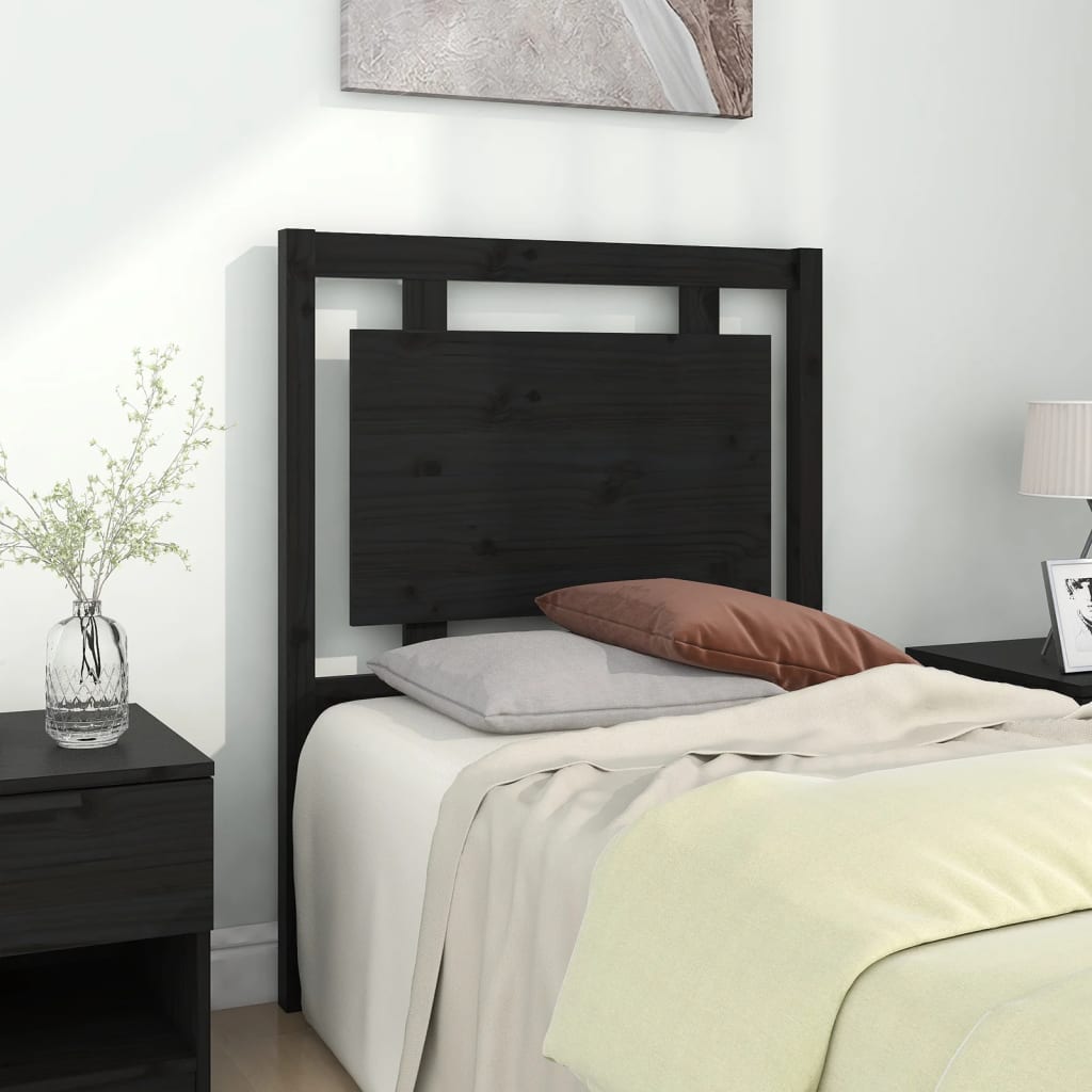 Bed Headboard 105.5X4X100 Cm Solid Pine Wood