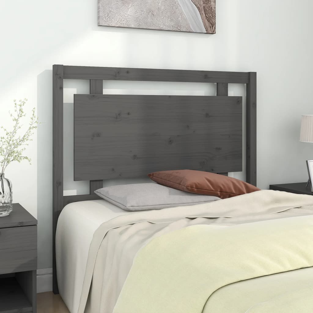 Bed Headboard 105.5X4X100 Cm Solid Pine Wood