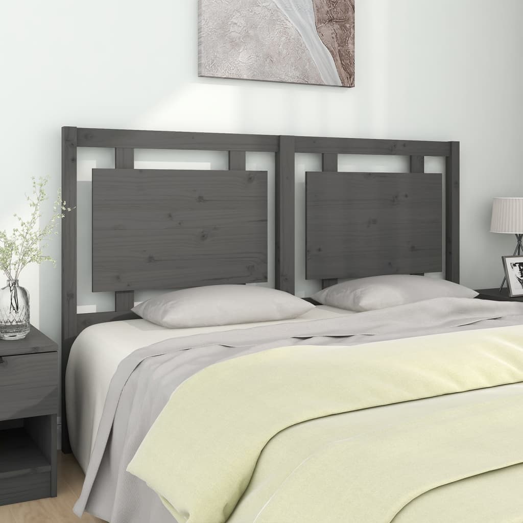 Bed Headboard 105.5X4X100 Cm Solid Pine Wood