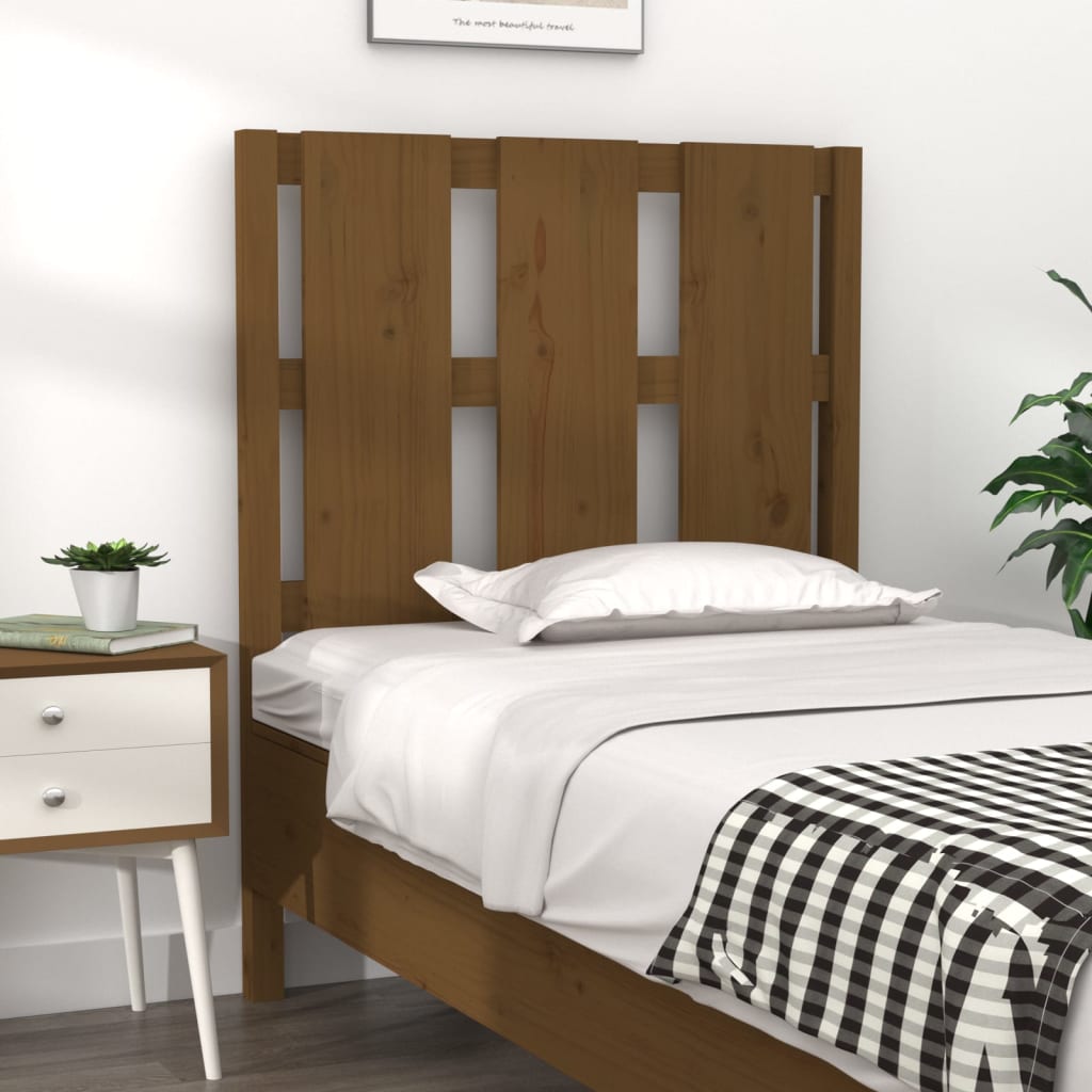 Bed Headboard 80.5X4X100 Cm Solid Wood Pine