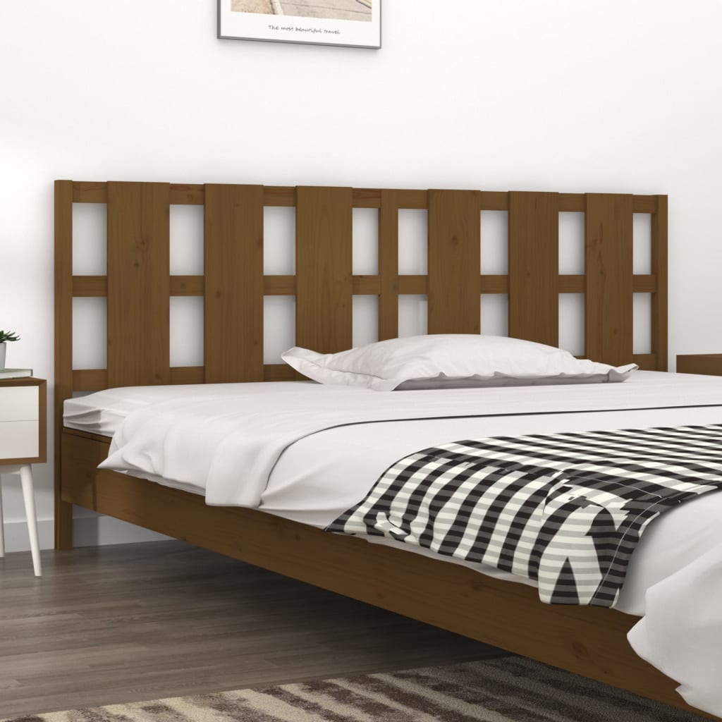 Bed Headboard 80.5X4X100 Cm Solid Wood Pine