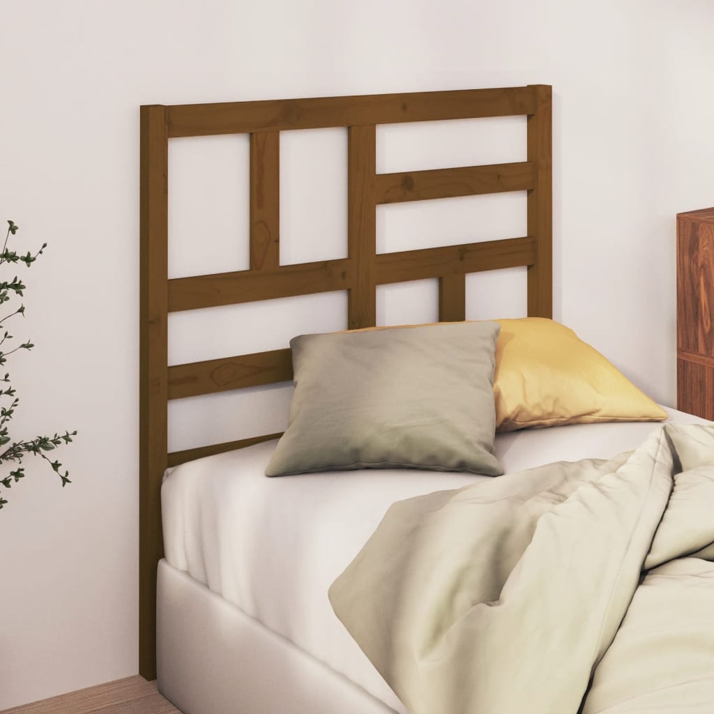 Bed Headboard 81X4X104 Cm Solid Wood Pine