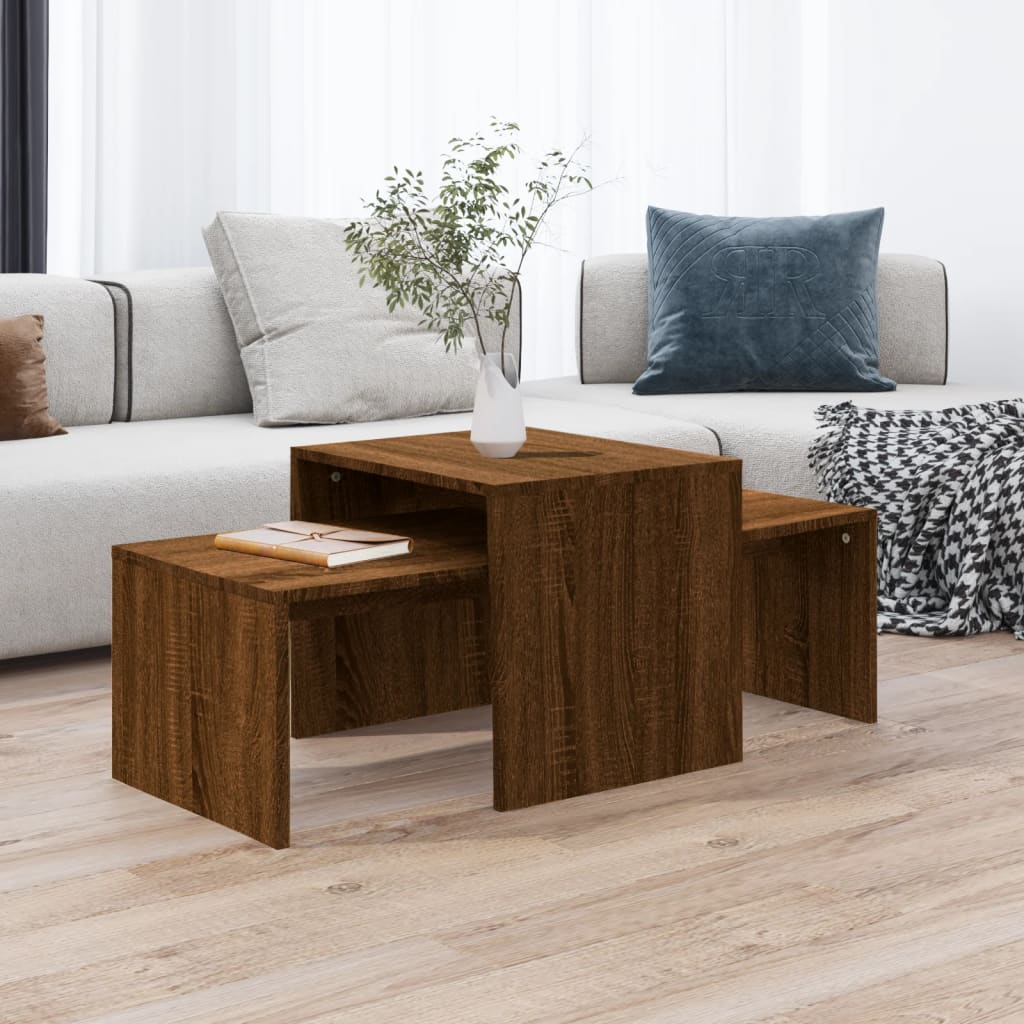 Coffee Table Set 100X48X40 Cm Engineered Wood