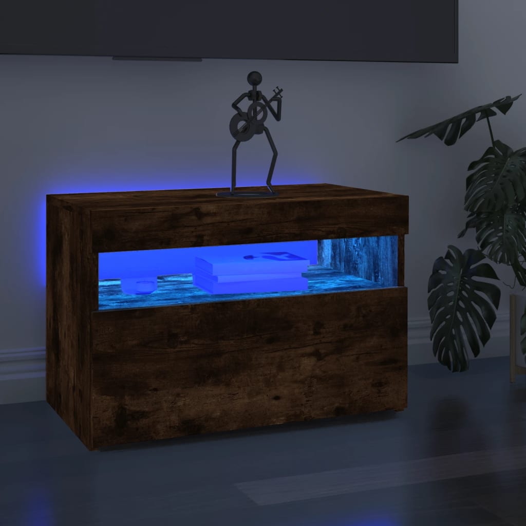 Tv Cabinet With Led Lights 60X35X40 Cm