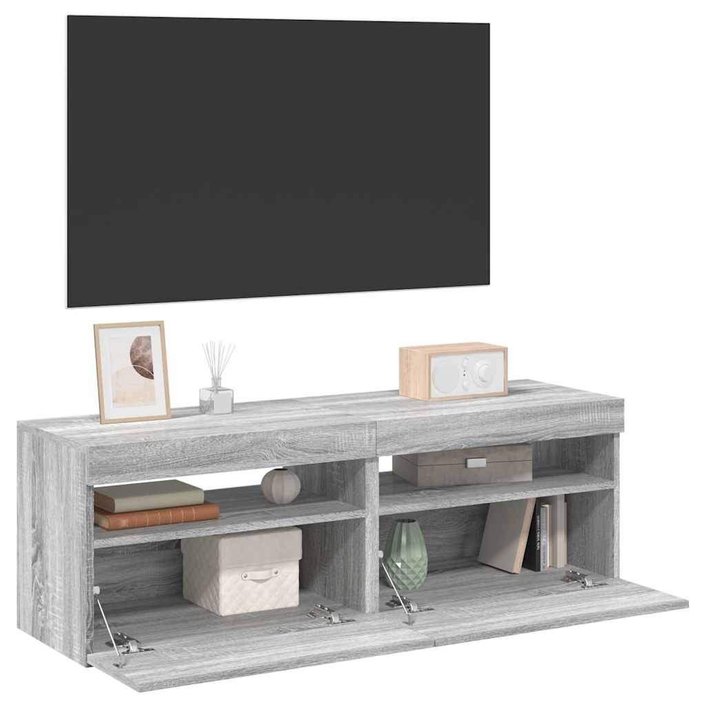 Tv Cabinet With Led Lights 60X35X40 Cm