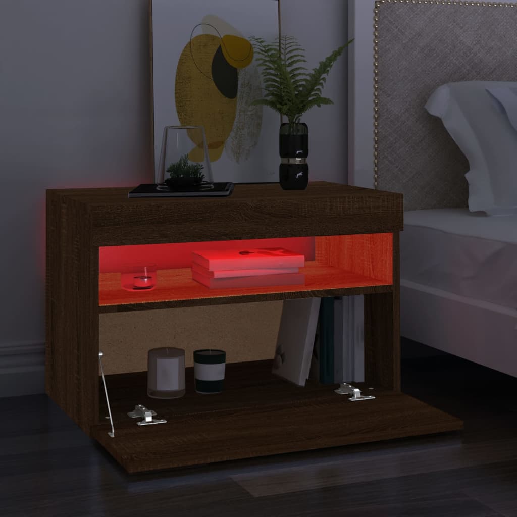 Tv Cabinet With Led Lights 60X35X40 Cm