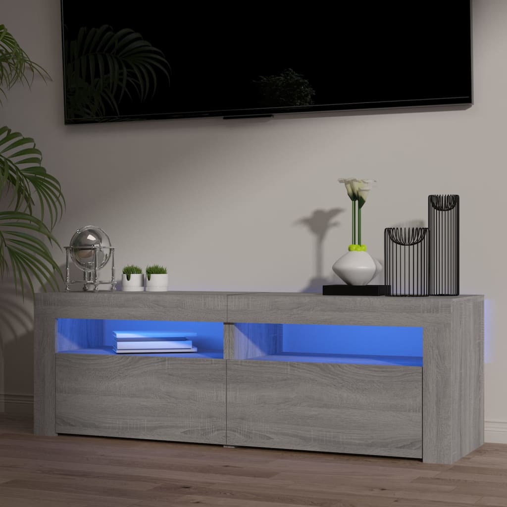 Tv Cabinet With Led Lights 120X35X40 Cm