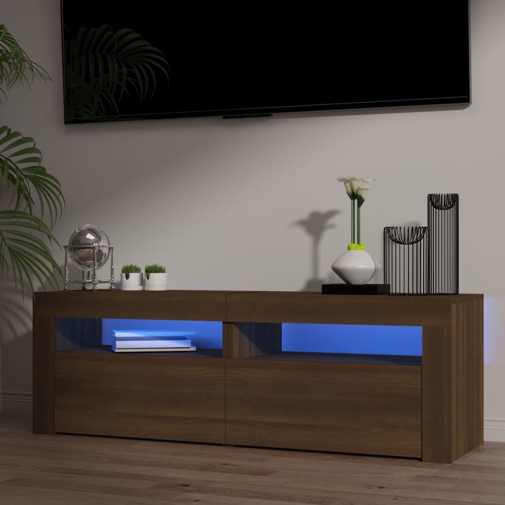 Tv Cabinet With Led Lights 120X35X40 Cm