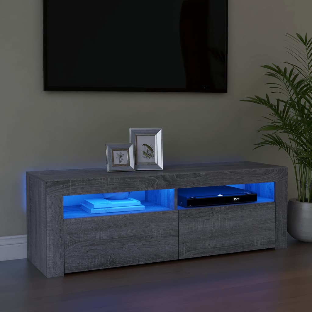 Tv Cabinet With Led Lights 120X35X40 Cm