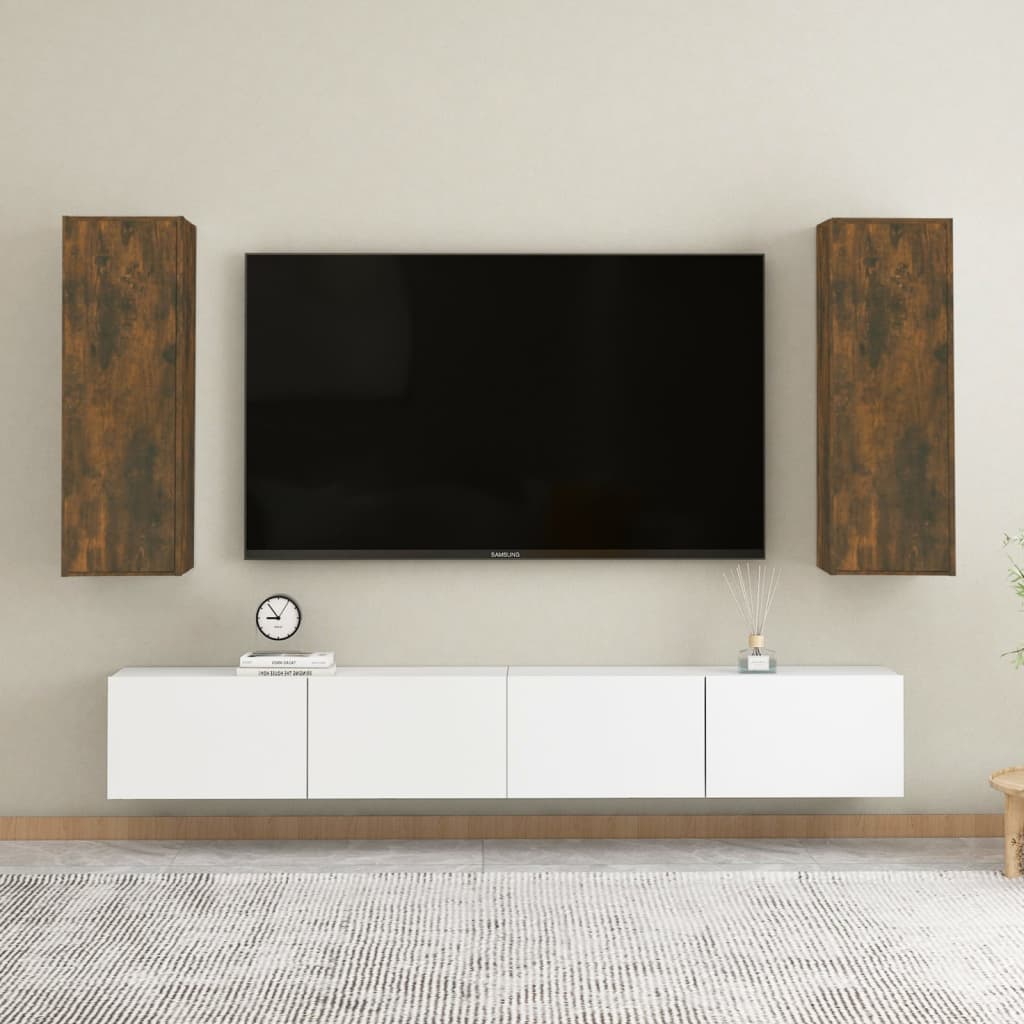 Tv Cabinet 2 Pcs 30,5X30X Engineered Wood