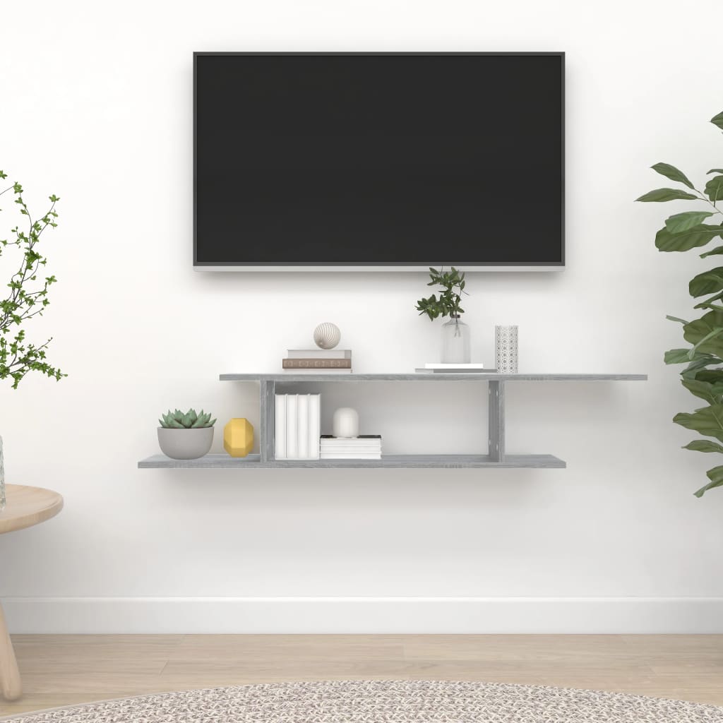 Wall-Mounted Tv Shelf 125X18X23 Cm Engineered Wood