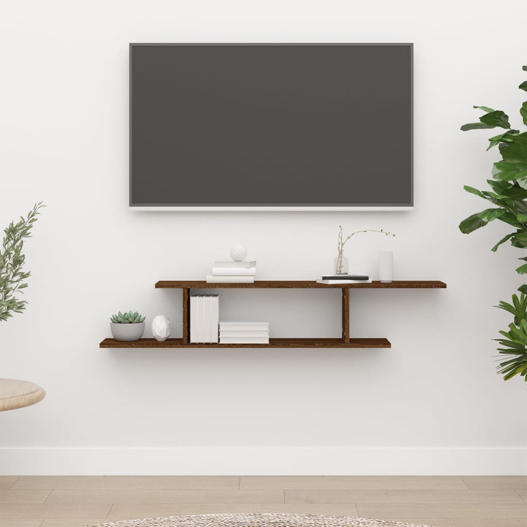 Wall-Mounted Tv Shelf 125X18X23 Cm Engineered Wood