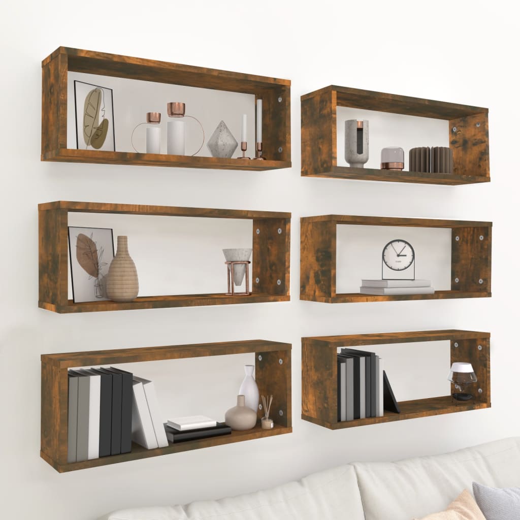 Wall Cube Shelves 2 Pcs 60X15X23 Cm Engineered Wood