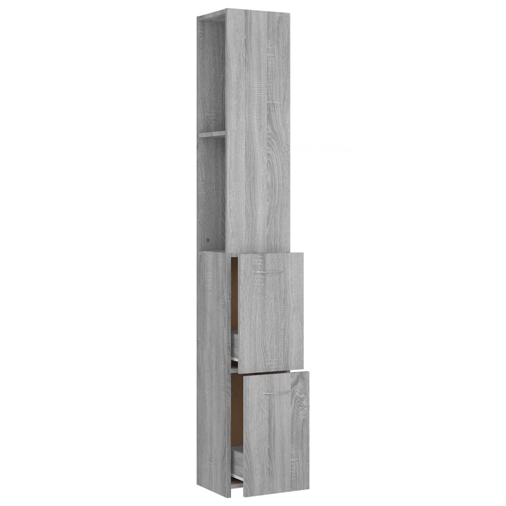 Bathroom Cabinet 25X26.5X170 Cm Engineered Wood