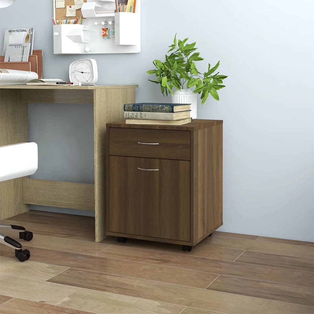 Rolling Cabinet 45X38X54 Cm Engineered Wood