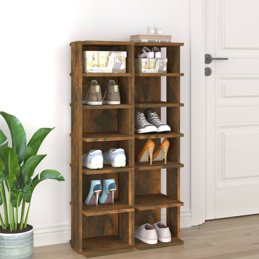 Shoe Cabinet 27.5X27X102 Cm Engineered Wood