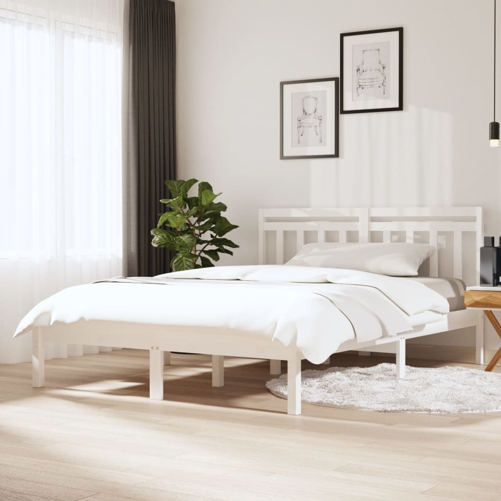 3100589 Bed Frame Without Mattress Solid Wood (810017+814094)