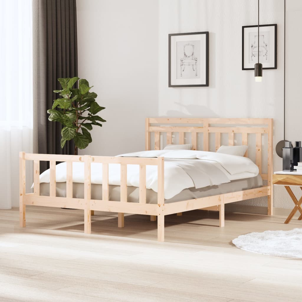 Bed Frame Without Mattress Super King Solid Wood