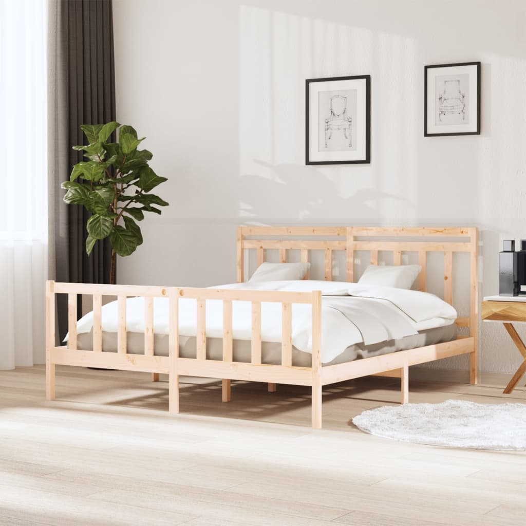 Bed Frame Without Mattress Super King Solid Wood