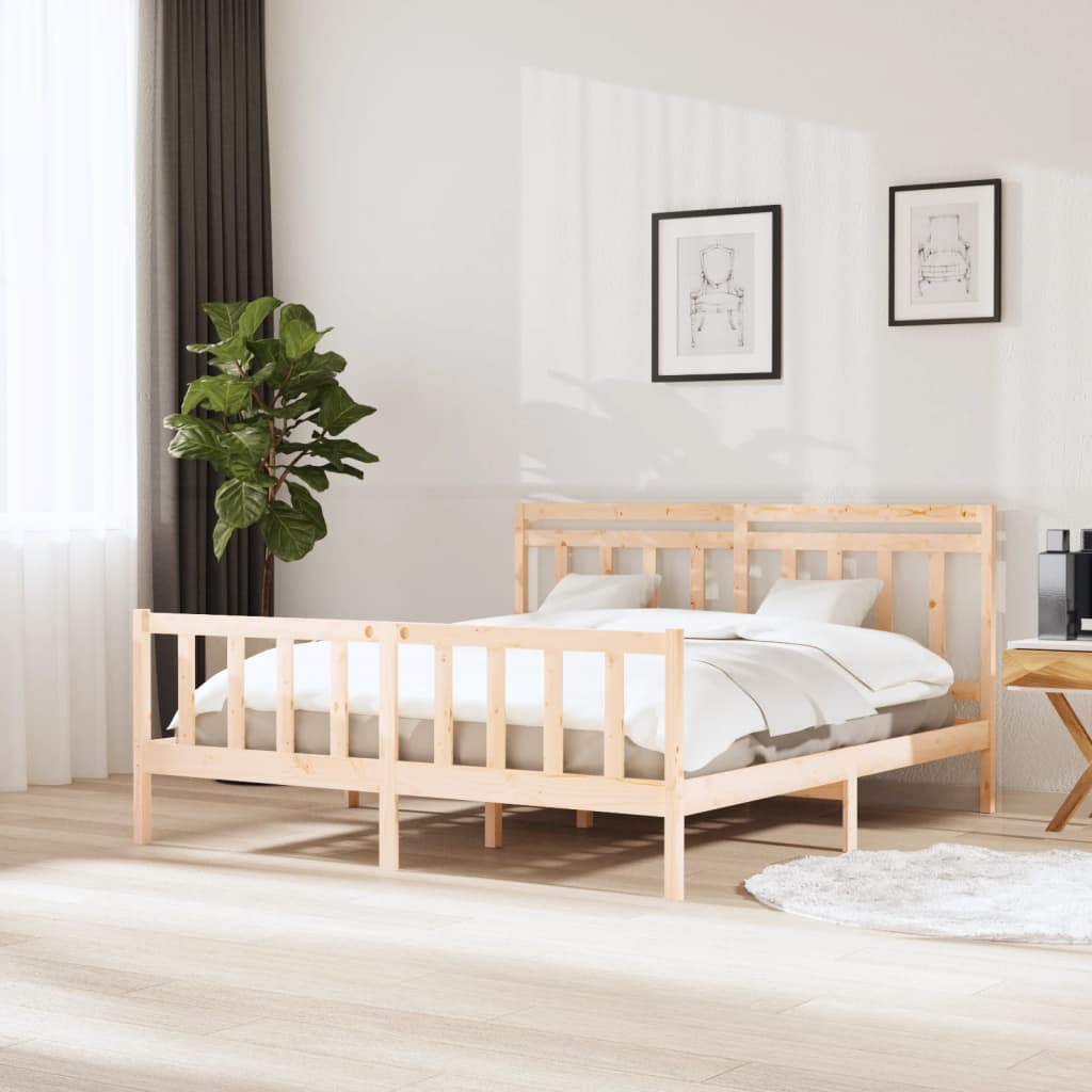 Bed Frame Without Mattress Super King Solid Wood