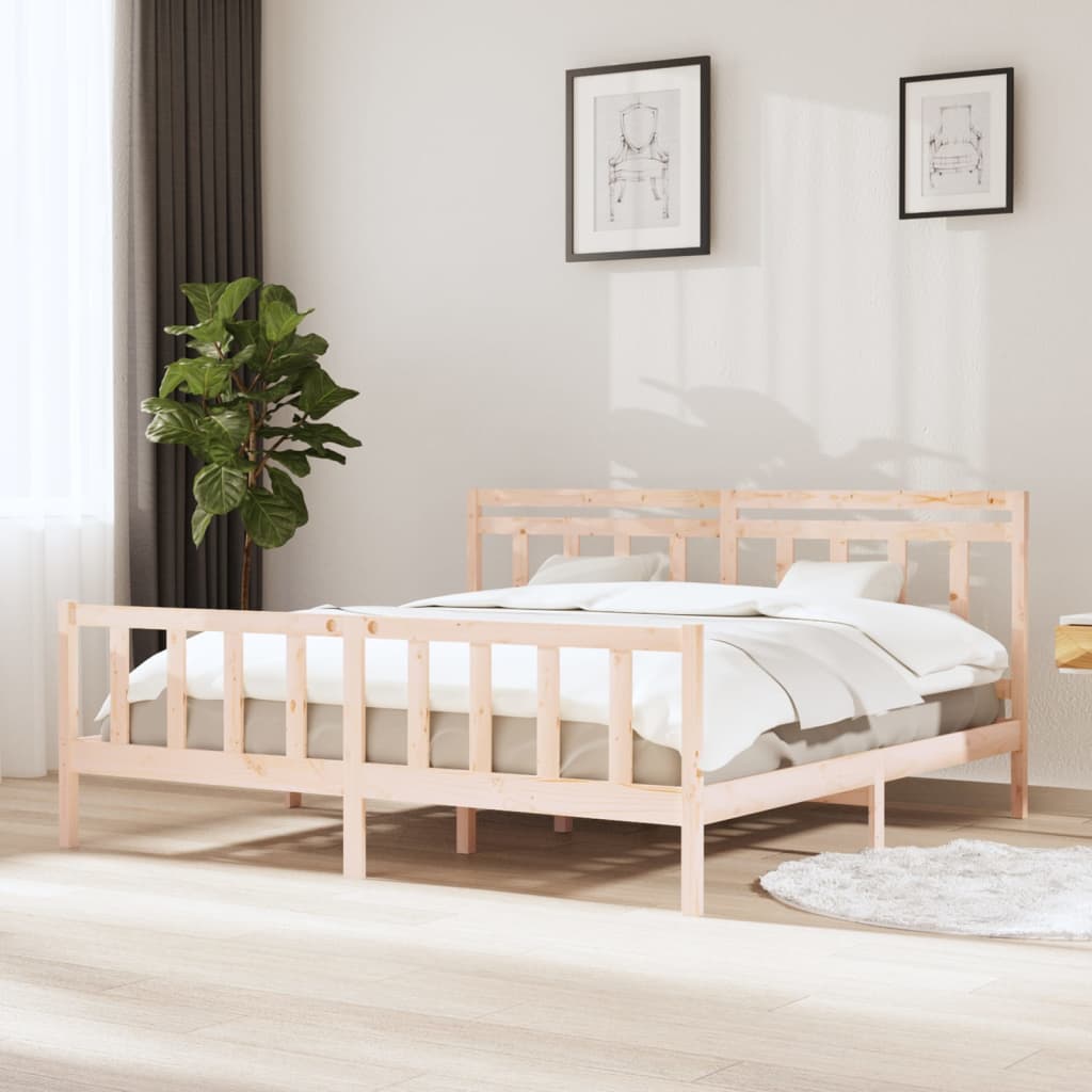 Bed Frame Without Mattress Super King Solid Wood