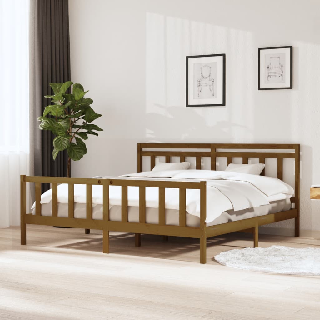 Bed Frame Without Mattress Super King Solid Wood
