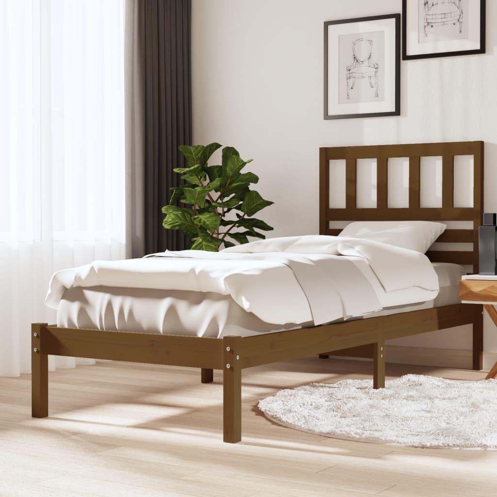 Bed Frame Without Mattress Double Double Solid Wood Pine
