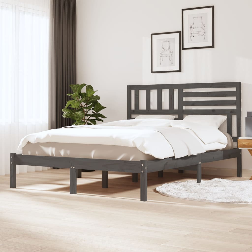 Bed Frame Without Mattress Double Double Solid Wood Pine