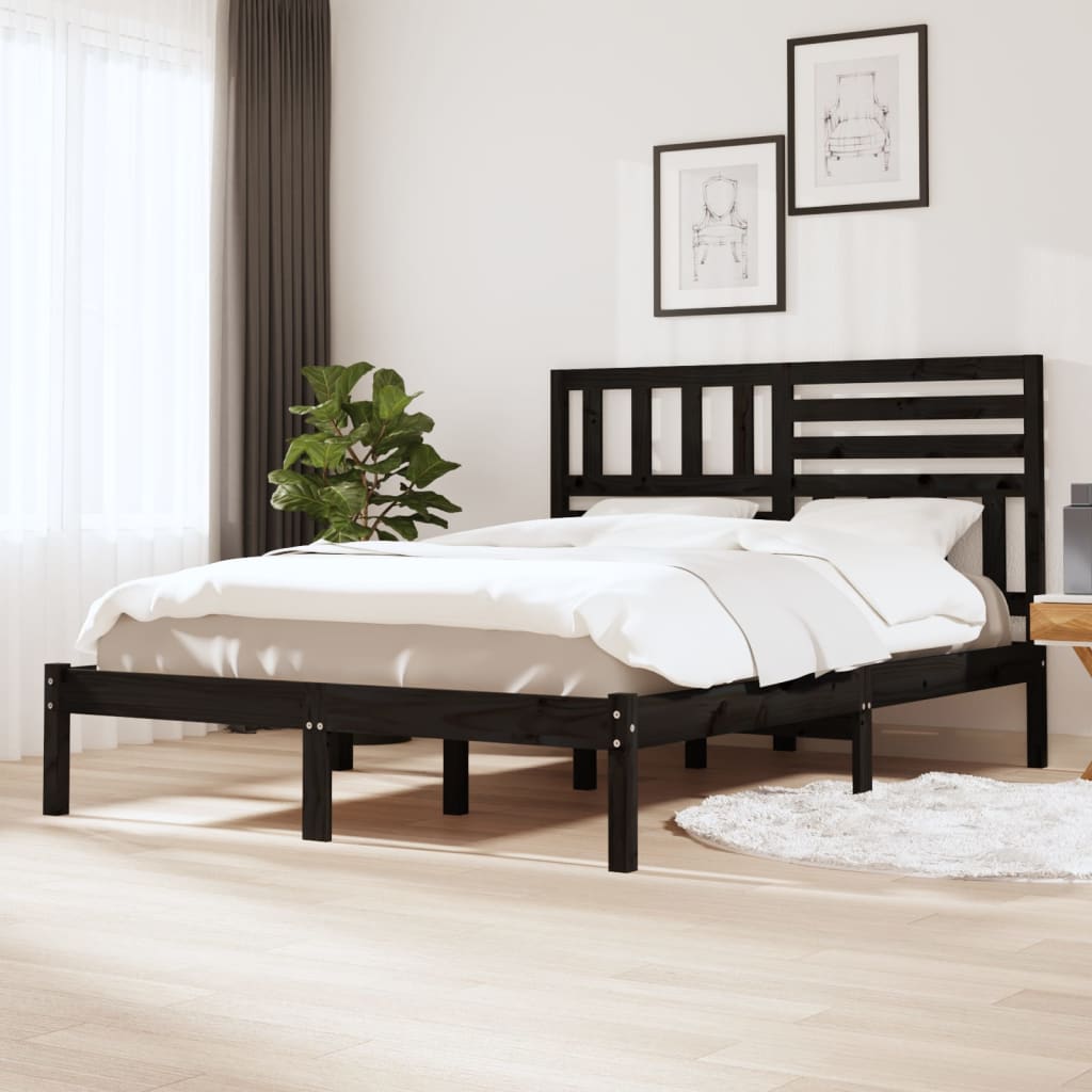 Bed Frame Without Mattress Double Double Solid Wood Pine