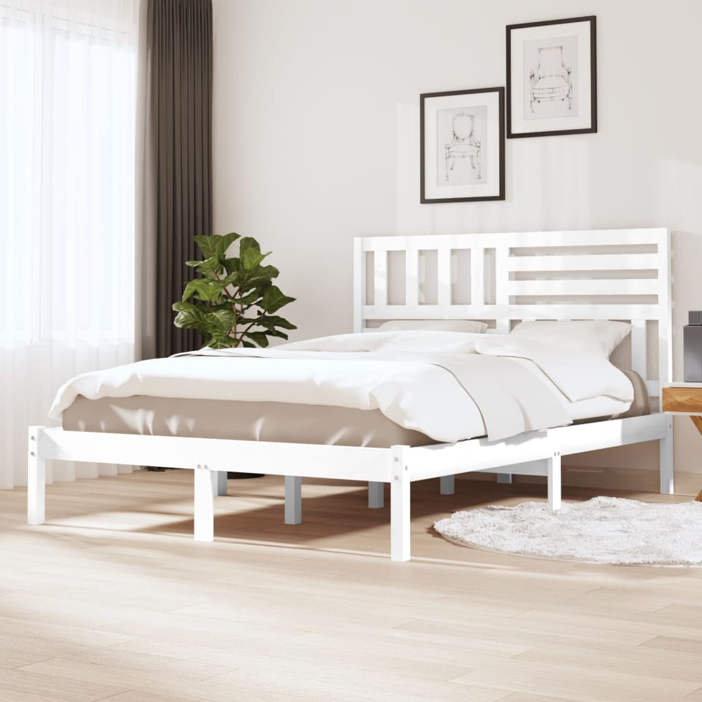 Bed Frame Without Mattress Double Double Solid Wood Pine