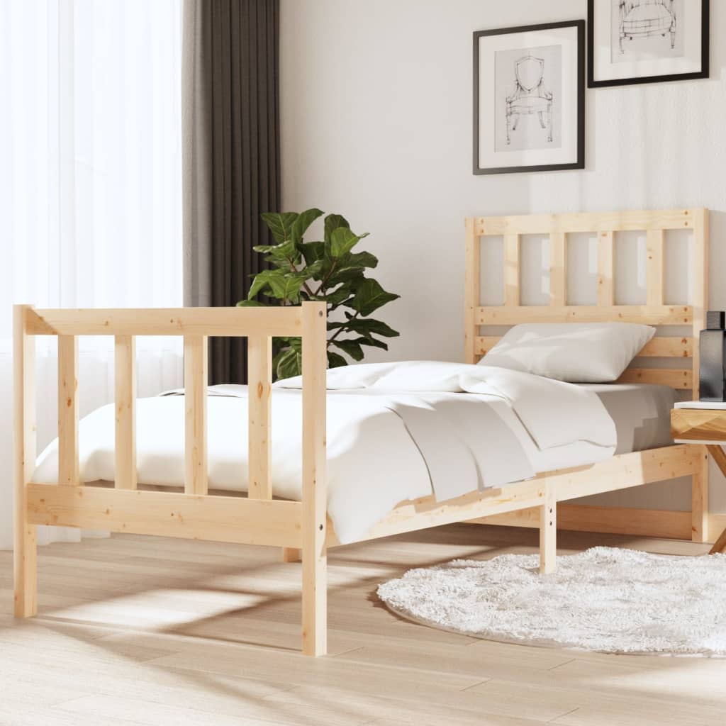 3101174 Bed Frame Without Mattress Solid Wood (810103+814165)