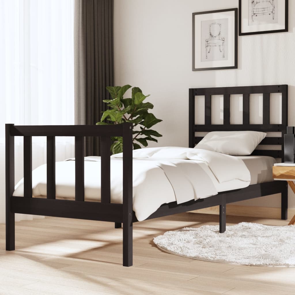 3101174 Bed Frame Without Mattress Solid Wood (810103+814165)