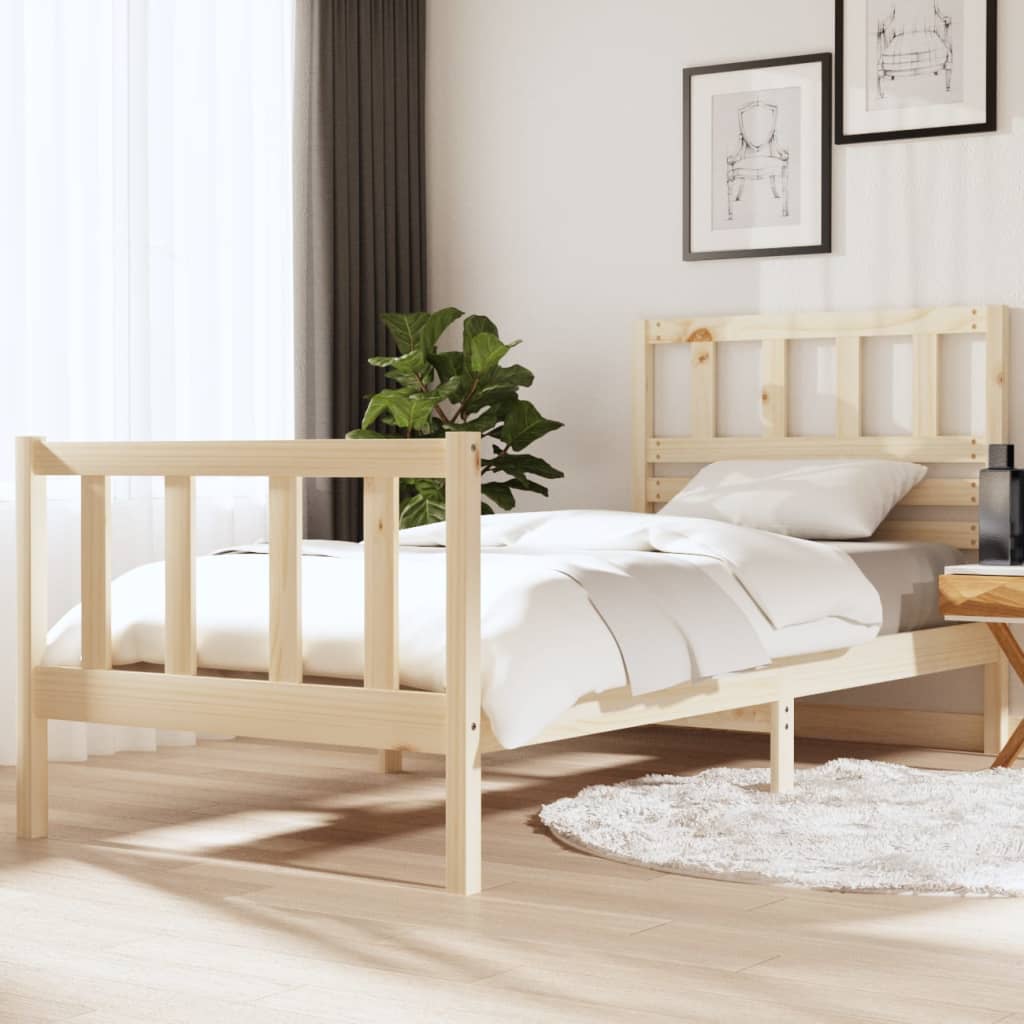 3101174 Bed Frame Without Mattress Solid Wood (810103+814165)