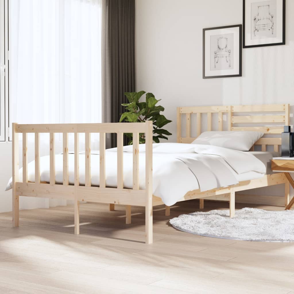 3101174 Bed Frame Without Mattress Solid Wood (810103+814165)