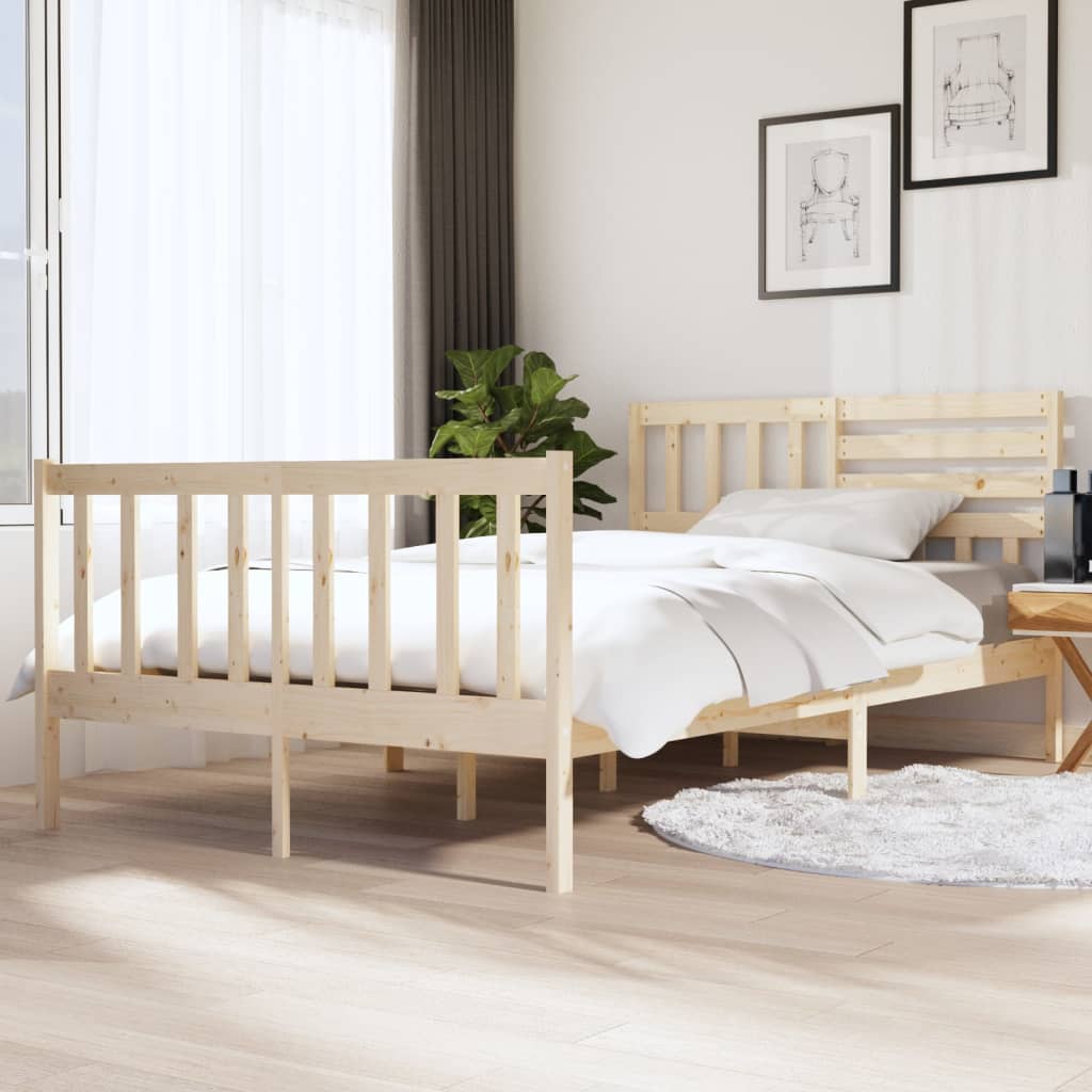 3101174 Bed Frame Without Mattress Solid Wood (810103+814165)