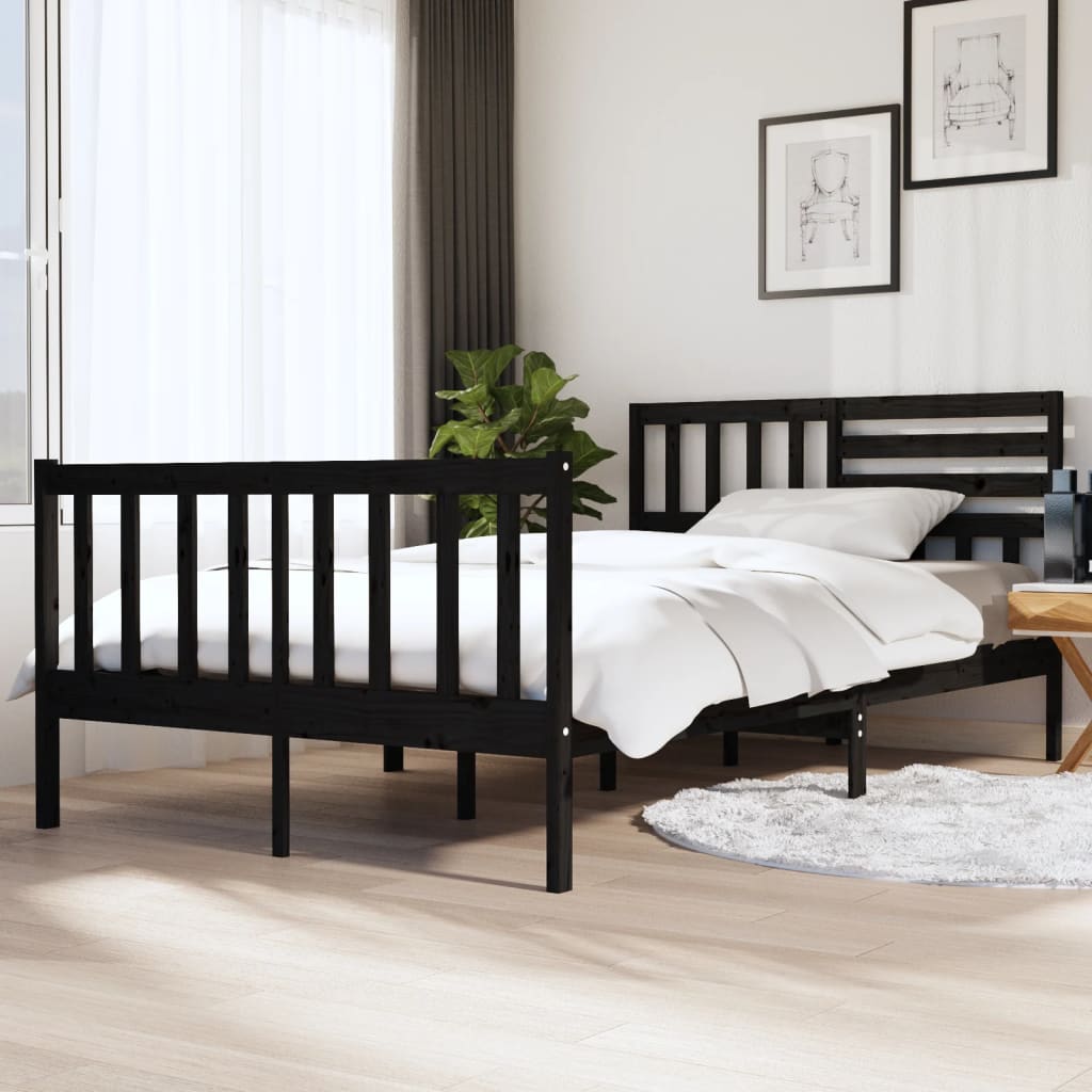 3101174 Bed Frame Without Mattress Solid Wood (810103+814165)