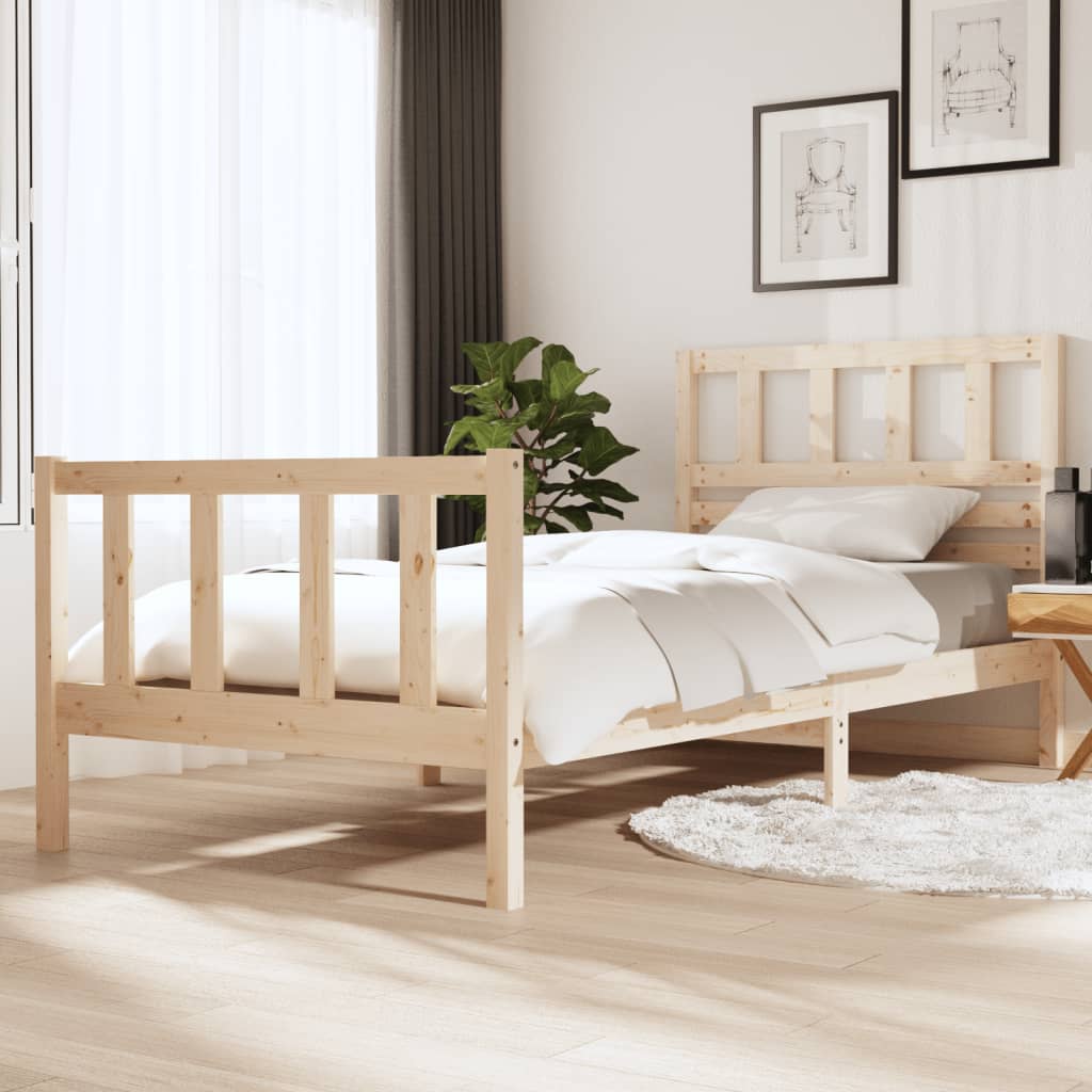 3101174 Bed Frame Without Mattress Solid Wood (810103+814165)