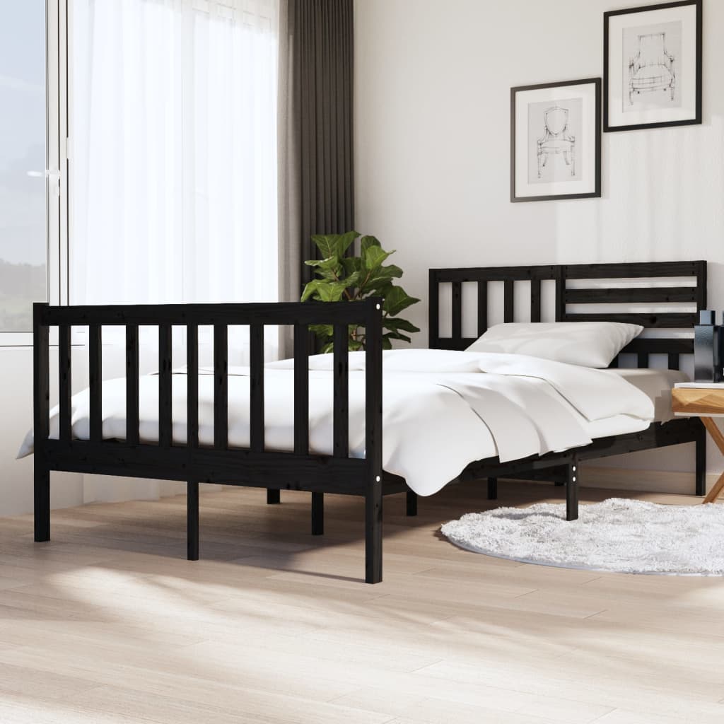 3101174 Bed Frame Without Mattress Solid Wood (810103+814165)