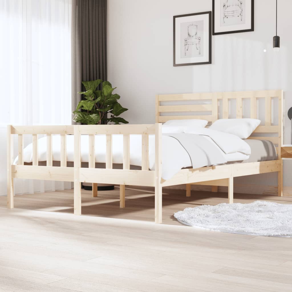 3101174 Bed Frame Without Mattress Solid Wood (810103+814165)