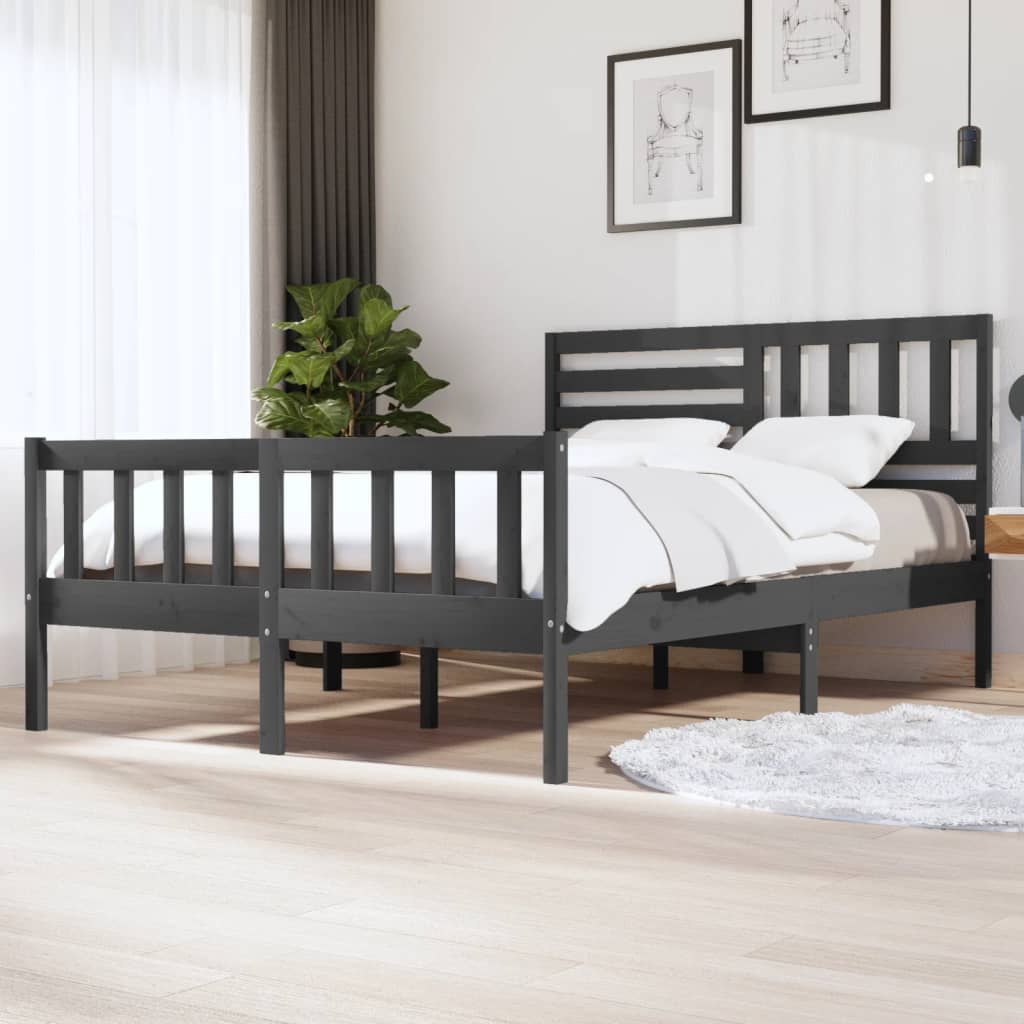 3101174 Bed Frame Without Mattress Solid Wood (810103+814165)