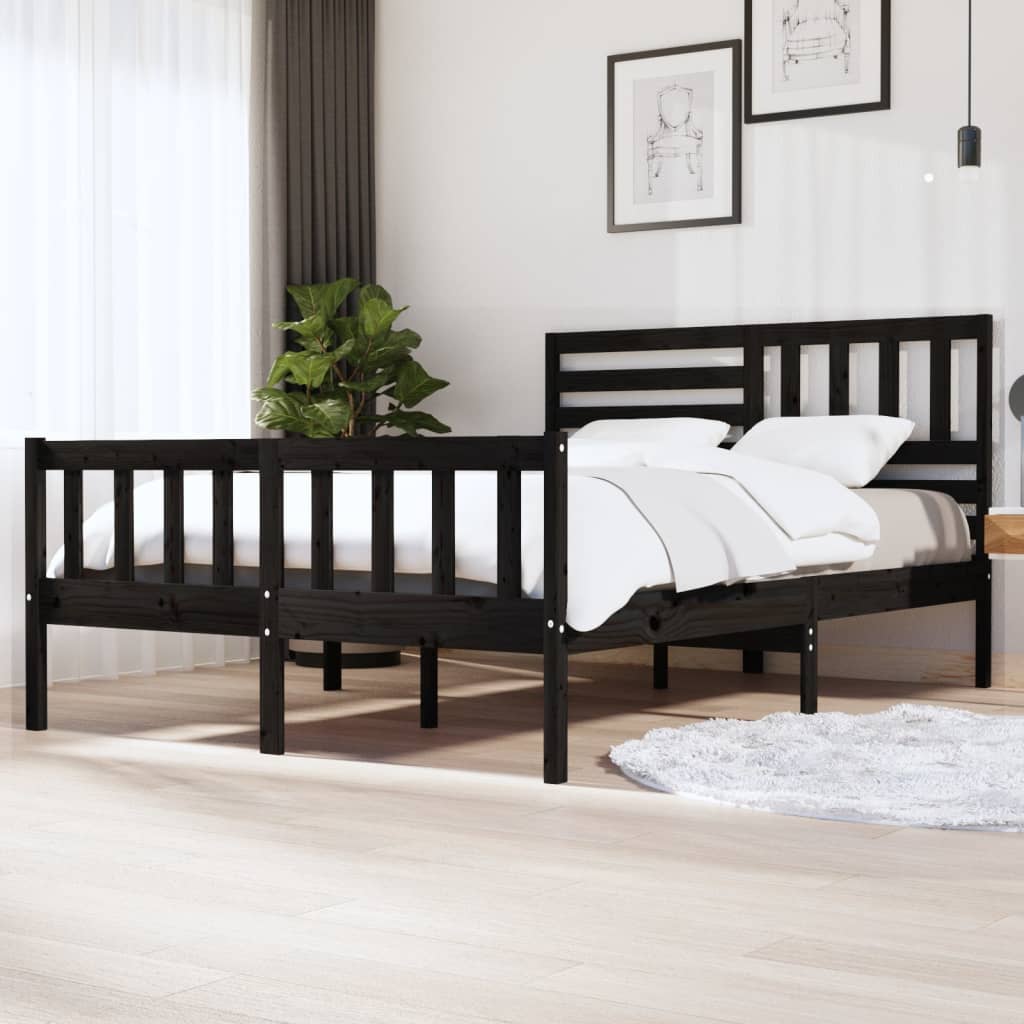 3101174 Bed Frame Without Mattress Solid Wood (810103+814165)