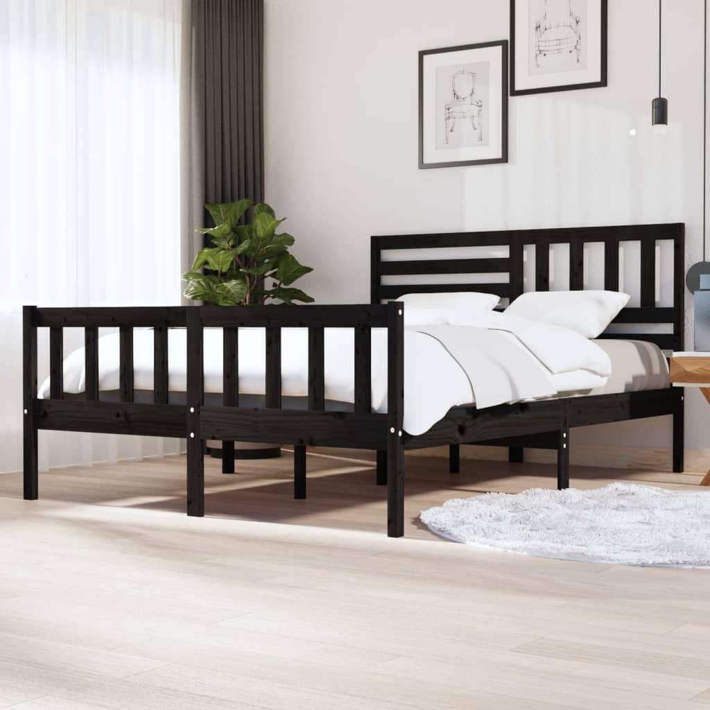 3101174 Bed Frame Without Mattress Solid Wood (810103+814165)